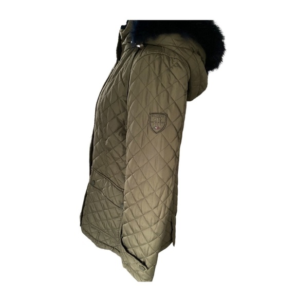 Tommy Hilfiger Women's Full Zip Quilted Hooded Puffer Jacket NWOT Size M - Picture 3 of 10